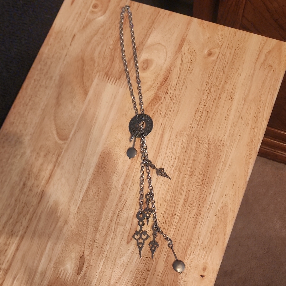 Martha Rotten Deconstructed clock lariat necklace